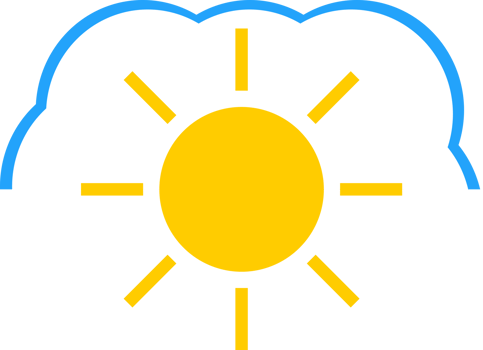 icon cloud with sun png