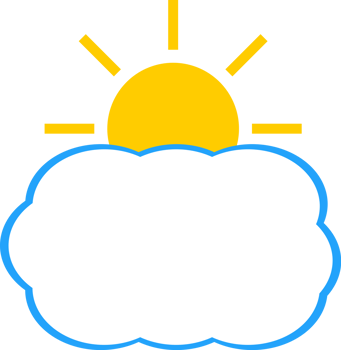 icon cloud with sun png