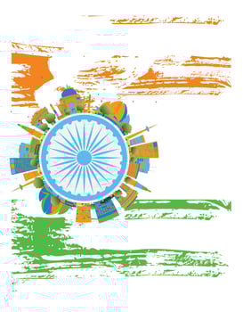Happy Indian Republic Day Banner. Vector illustration.