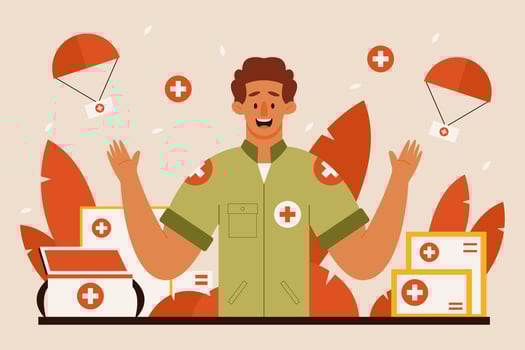 Expedition Blood Donation Flat illustration vector