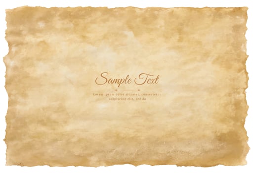 Vector old parchment paper sheet vintage aged or texture isolated on white background