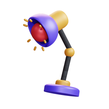 3d icon illustration table lamp png