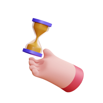 3d icon illustration hourglass png