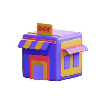 3d icon illustration shop building png