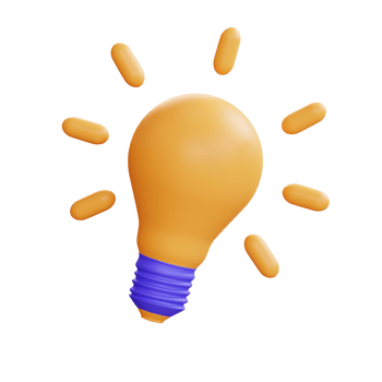 3d icon illustration lamp idea png