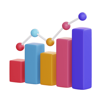 3d icon illustration candle chart png