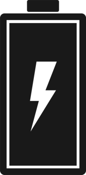 Battery flat icon clipart design illustration png