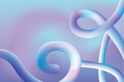 Abstract background 3D gradient shapes pastel wallpaper vector