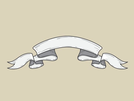ribbon banner vector vintage style Tapes hand drawn