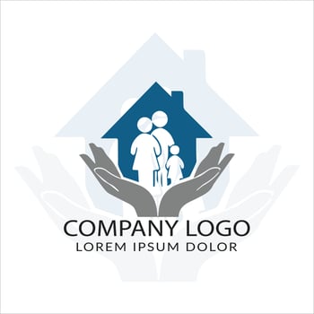 Real state company logo design vector
