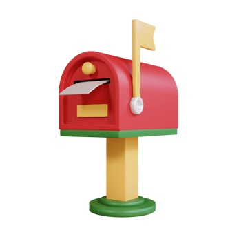3d icon christmas mail box png