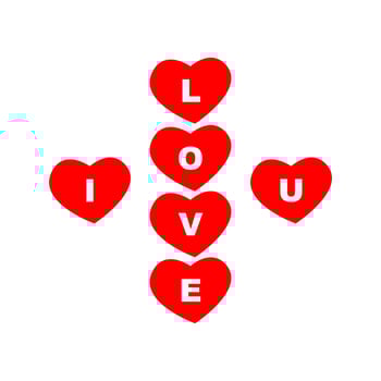 I LOVE YOU illustration, Heart, Icon for design, love symbols for gifts, cards, posters vector