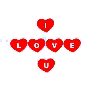 I LOVE YOU illustration, love symbols for gifts, cards, posters, Heart, Icon for design vector