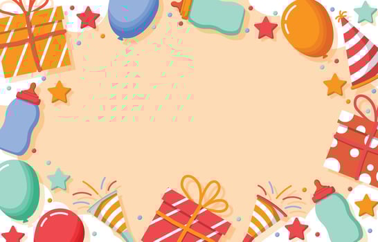 Flat Style Bornday Background vector