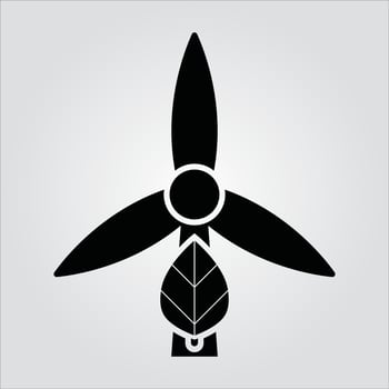 Isolated Windmill EPS 10 Free Vector Graphic