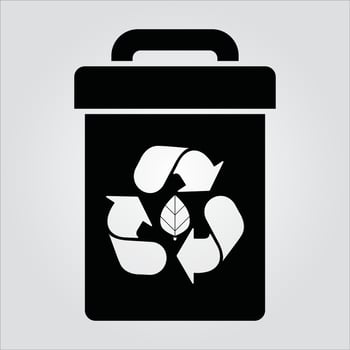 Isolated Recycle Bin EPS 10 Free Vector Graphic