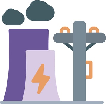 Electric Factory Icon vector