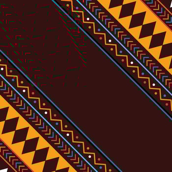 Traditional repeated hand draw flok background pattern vector