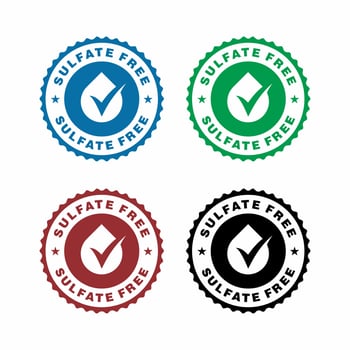 Sulfate free round icon. Symbol for personal care products. vector