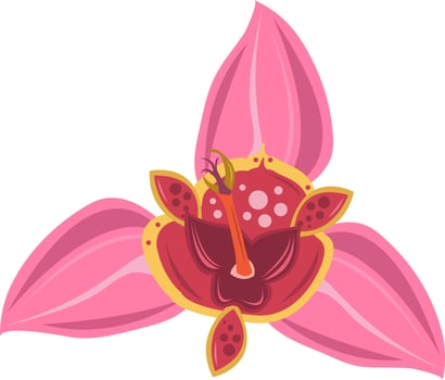 Tiger flower vector art for graphic design and decorative element