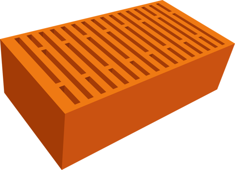 Brick for wall construction clipart illustration png