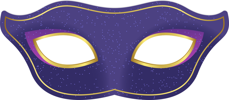 Carnival mask clipart design illustration png