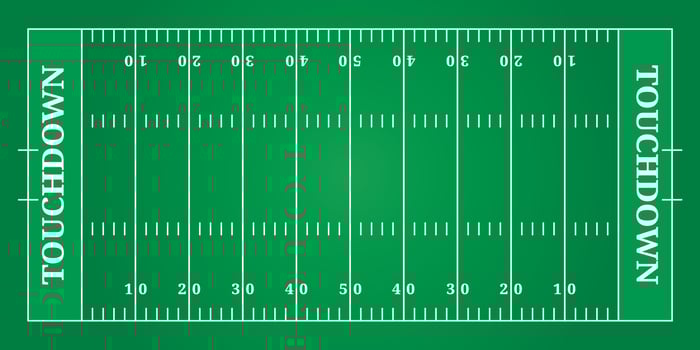 American football field, top view vector