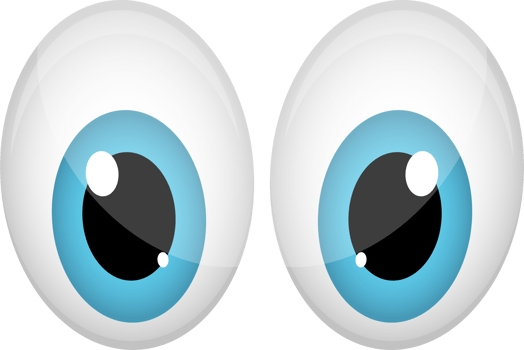 Cartoon eyes clipart design illustration png