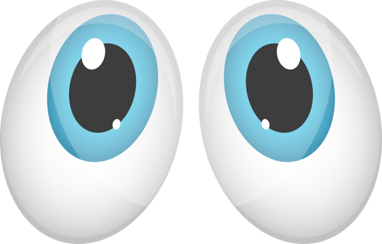 Cartoon eyes clipart design illustration png