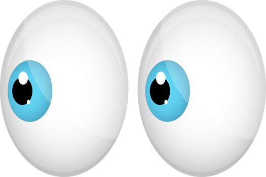 Cartoon eyes clipart design illustration png
