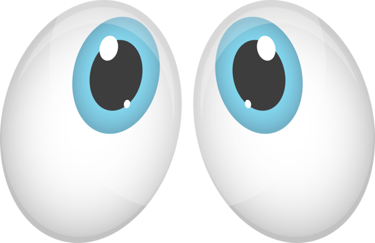 Cartoon eyes clipart design illustration png