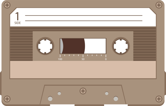 Audio cassette tape clipart design illustration png