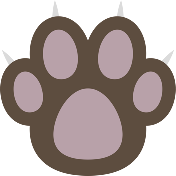 Cat paw clipart design illustration png