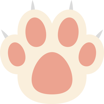 Cat paw clipart design illustration png