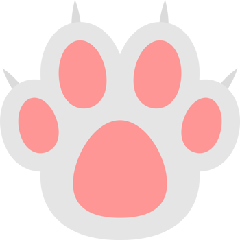 Cat paw clipart design illustration png