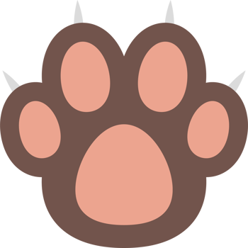Cat paw clipart design illustration png