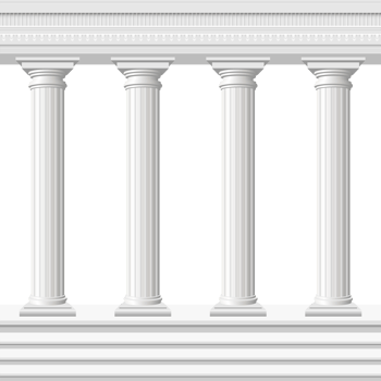 Antique columns and temple clipart design illustration png