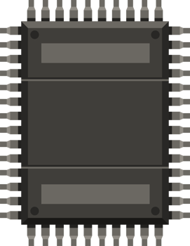 Computer chip clipart design illustration png