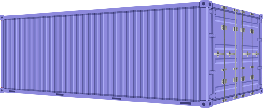 Cargo container clipart design illustration png