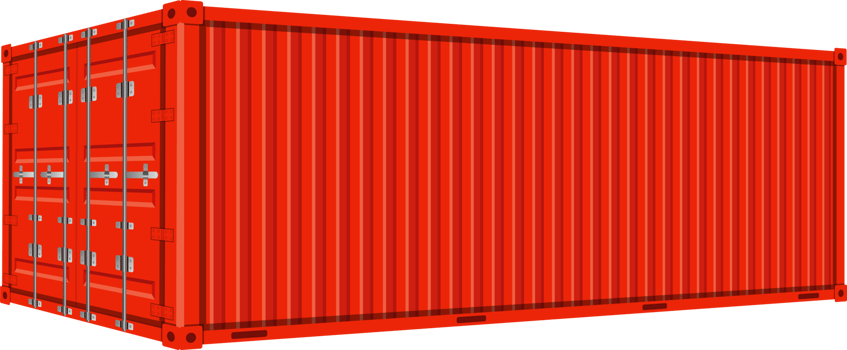 Cargo container clipart design illustration png