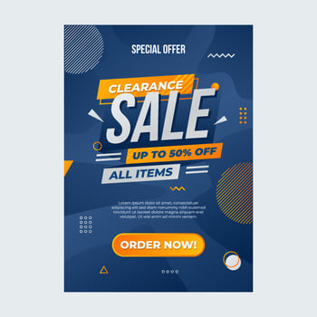 Clearance Sale Poster Template vector