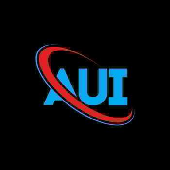 AUI logo. AUI letter. AUI letter logo design. Initials AUI logo linked with circle and uppercase monogram logo. AUI typography for technology, business and real estate brand. vector
