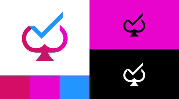 Spade Gamble Verified Logo Design Concept vector