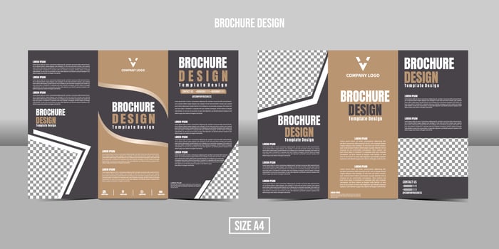Three fold brochure template Simple design for companies and businesses. Creative concept brochure vector template.