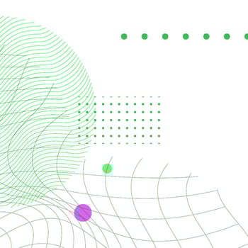 Flat abstract glitched generative art background with neo Memphis geometric composition. Conceptual illustration of high tech cyberpunk technologies of the future. Wireframe background vector