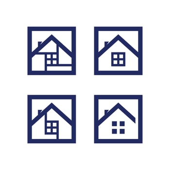 Real estate and home buildings vector logo icons template