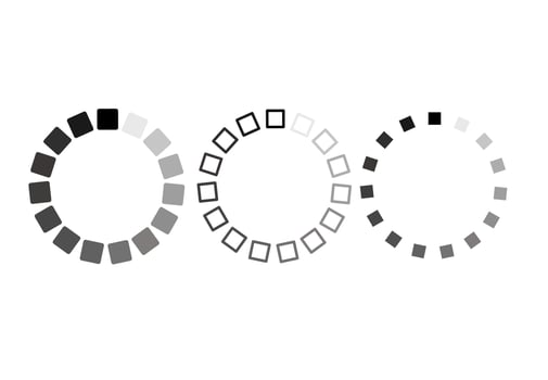 loading icon set isolated on white background vector