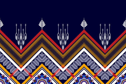 Geometric abstract Ikat ethnic seamless pattern design. Aztec fabric carpet mandala ornaments textile decorations wallpaper. Tribal boho native ethnic turkey traditional embroidery vector background