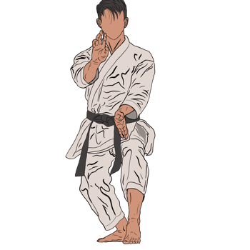 karate illustration modern design png file
