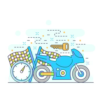 Motorbike parts industrial concept website illustration design 2 vector